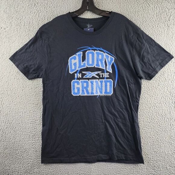 Reebok Black Tee with Blue Graphic - Picture 2 of 3